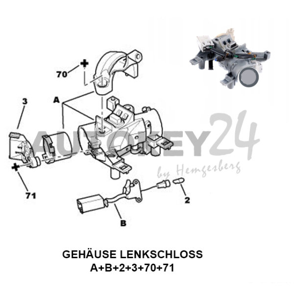 Lenkschlossgehäuse - 4162LP/PE/LQ/PC