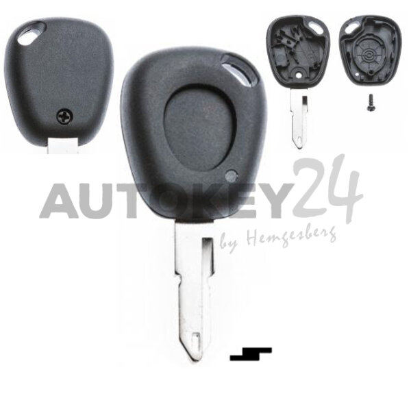 Gehäuse ohne Logo leer 1 Knopf, für Funkplip, Clio, Espace III, Laguna I, Laguna I Grandtour, Master 98, Megane I, Megane I Classic, Megane I Coupé / Cabriolet, Megane I Grandtour, Renault®, Safrane Ph I