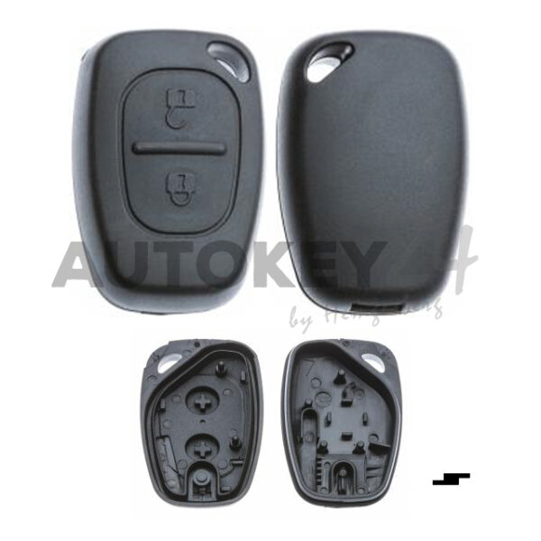 Gehäuse ohne Logo leer 2 Knopf, Kangoo, Master, Movano, Opel®-Vauxhall®, Renault®, Trafic, VIVARO (K0)